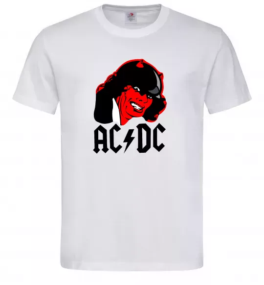 Мужская футболка Ангус Янг Белый фото