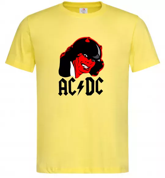 Мужская футболка Ангус Янг Лимонный фото