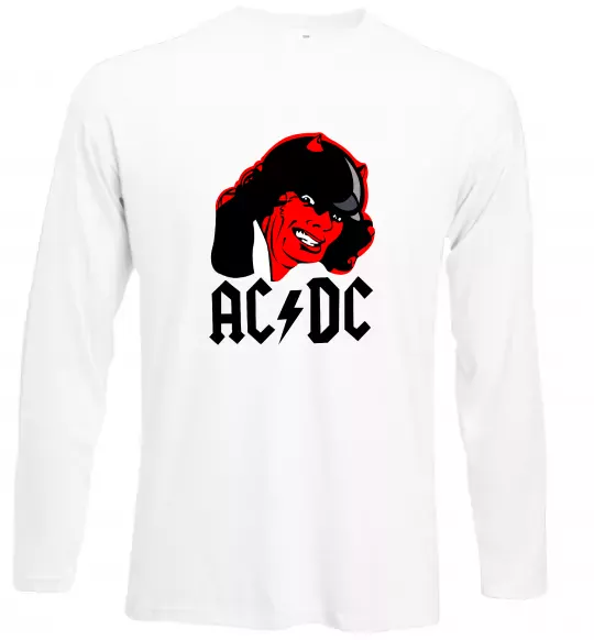 Лонгслив Ангус Янг Белый фото