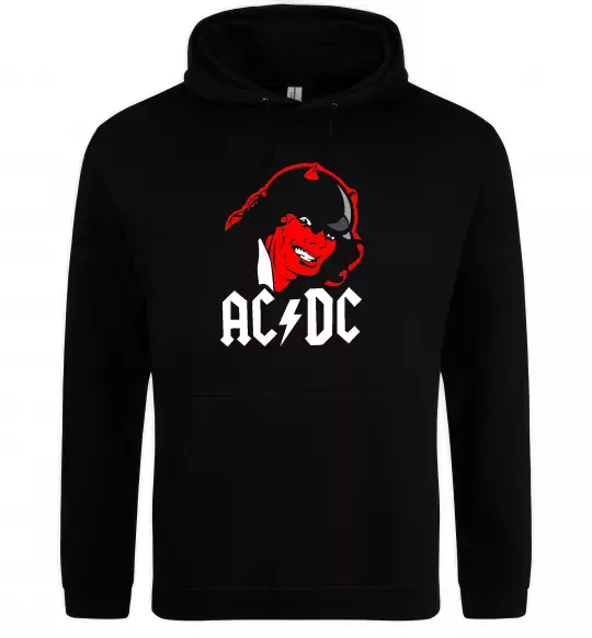 Мужская толстовка (худи) Ангус Янг Черный фото