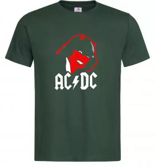 Мужская футболка Ангус Янг Темно-зеленый фото