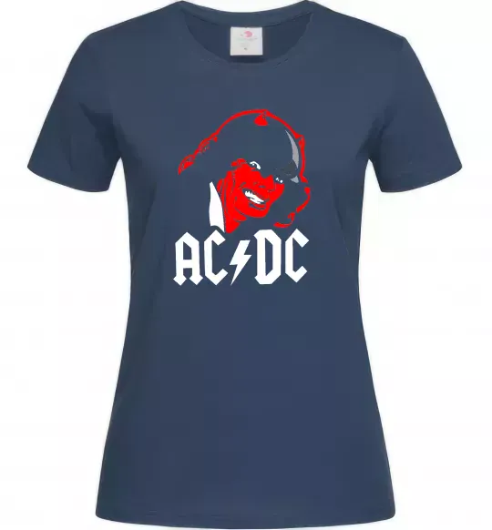 Жіноча футболка Ангус Янг Темно-синій фото