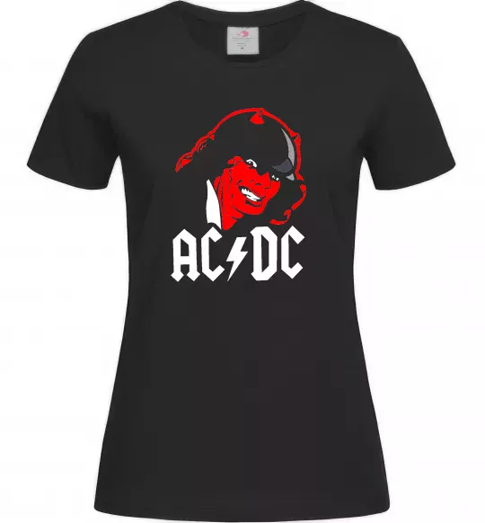 Жіноча футболка Ангус Янг Чорний фото