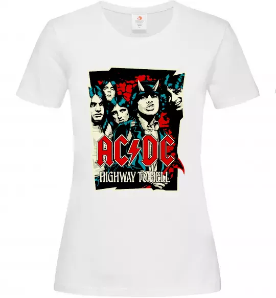 Жіноча футболка Highway to hell Білий фото