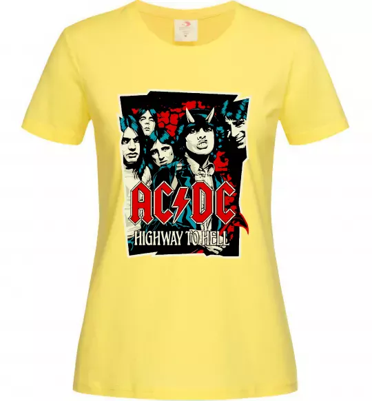 Жіноча футболка Highway to hell Лимонний фото