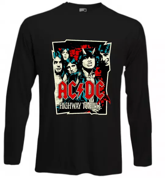 Лонгслів Highway to hell Чорний фото