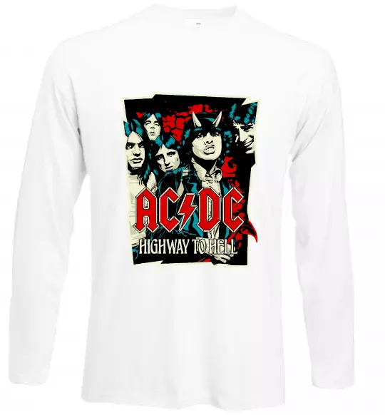 Лонгслів Highway to hell Білий фото