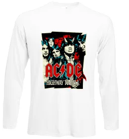 Лонгслів I wanna rock AC/DC Білий фото