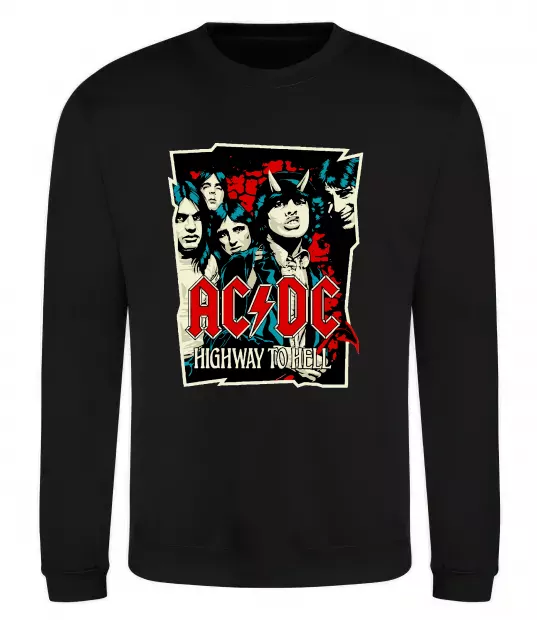 Свитшот Highway to hell Черный фото