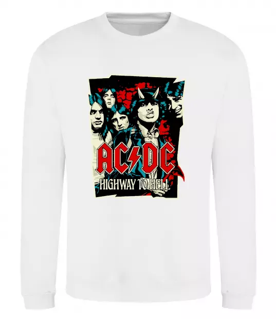 Свитшот Highway to hell Белый фото