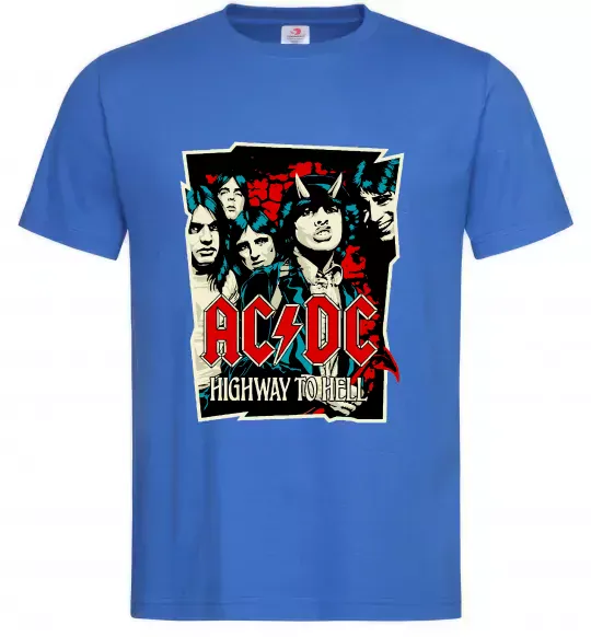 Чоловіча футболка Highway to hell Яскраво-синій фото