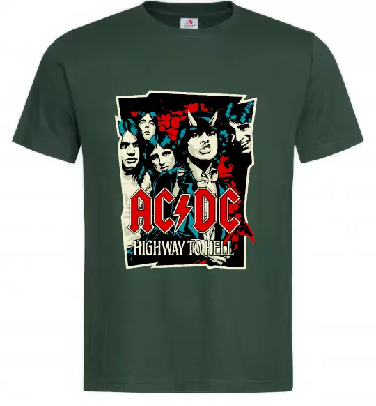 Чоловіча футболка Highway to hell Темно-зелений фото