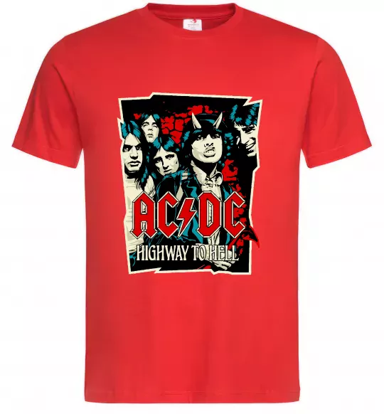 Чоловіча футболка Highway to hell Червоний фото