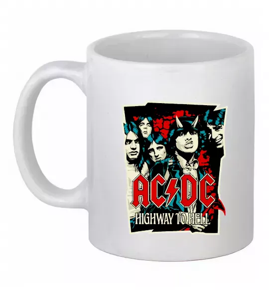 Чашка керамічна Highway to hell Білий фото