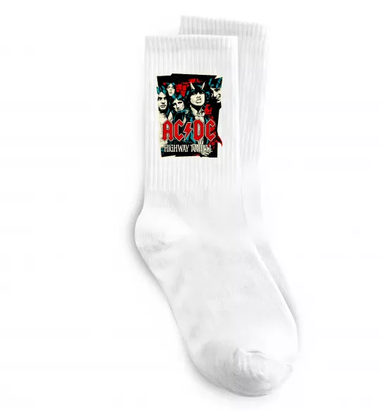 Шкарпетки Highway to hell Білий фото