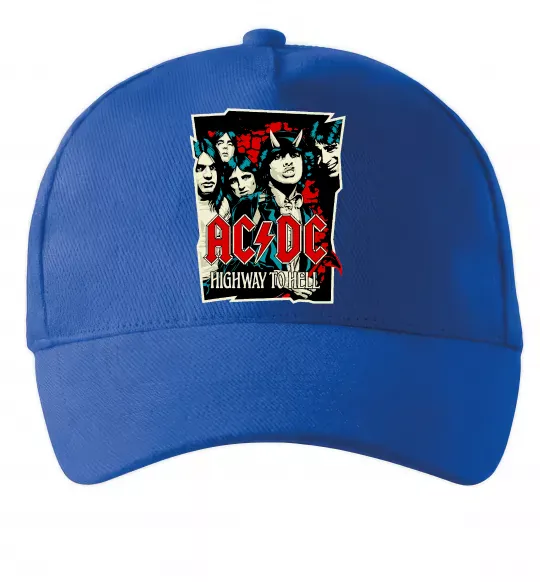 Кепка Highway to hell Ярко-синий фото
