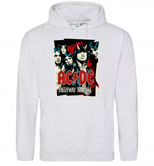 Чоловіча толстовка (худі) Highway to hell Сірий меланж фото