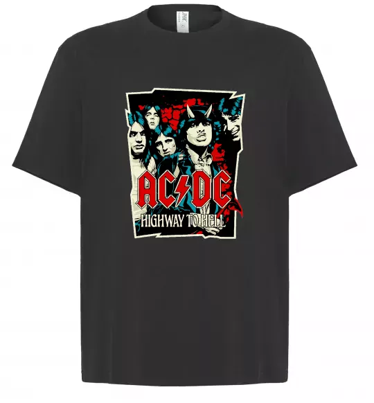 Футболка Оверсайз Highway to hell Черный фото