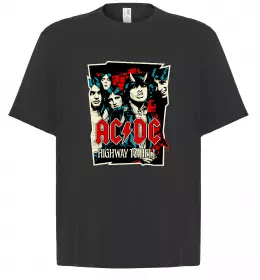 Футболка Оверсайз AC/DC skull Черный фото