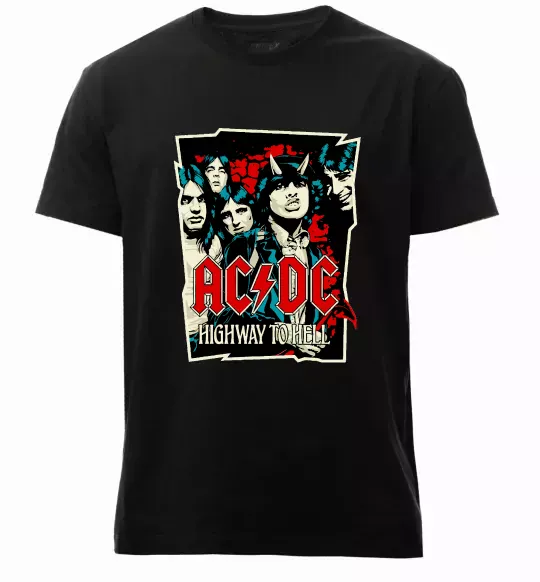 Чоловіча преміум футболка Highway to hell Чорний фото