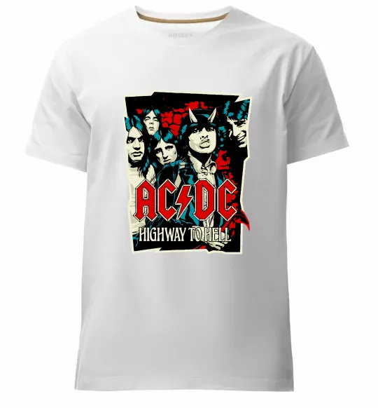 Чоловіча преміум футболка Highway to hell Білий фото