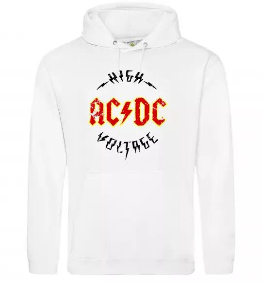 Мужская толстовка (худи) High voltage Белый фото