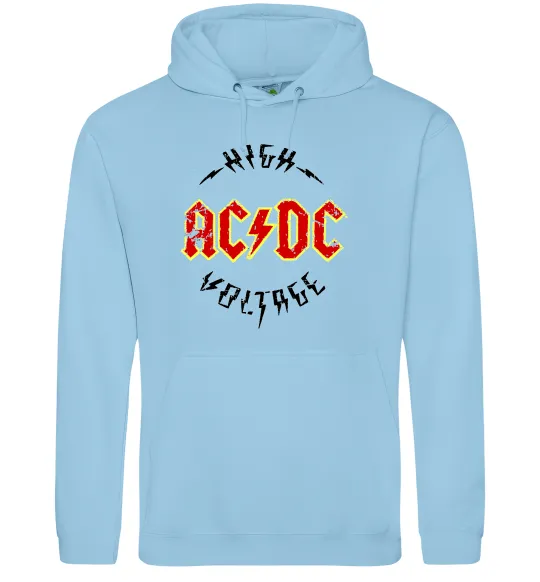 Женская толстовка (худи) High voltage Голубой фото