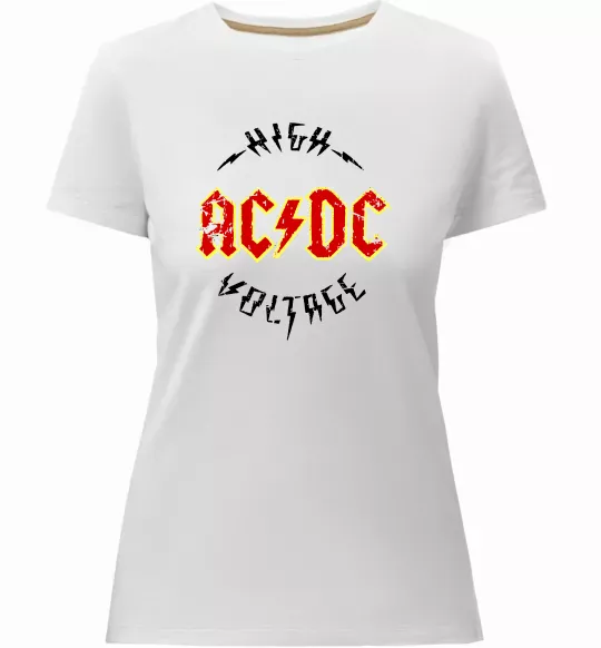 Женская премиум футболка High voltage Белый фото