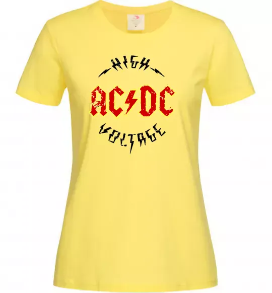 Женская футболка High voltage Лимонный фото