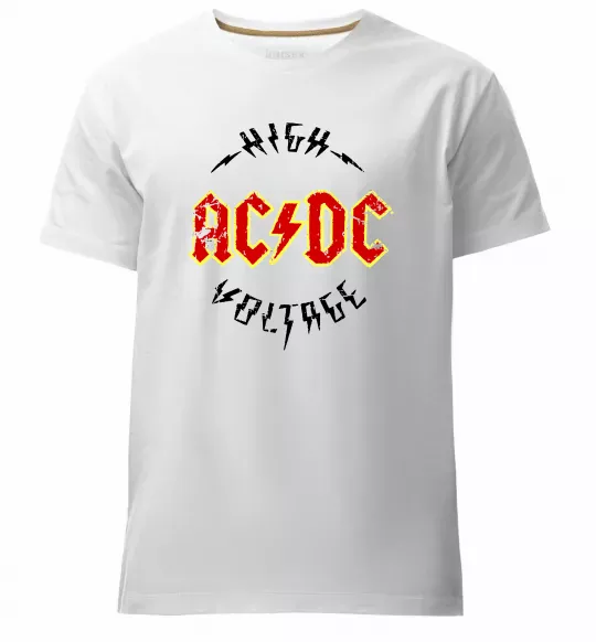 Мужская премиум футболка High voltage Белый фото