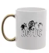 Чашка с цветной ручкой AC/DC група Золото фото