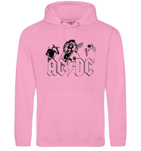 Чоловіча толстовка (худі) AC/DC група Рожевий фото