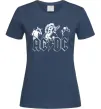 Женская футболка AC/DC група Темно-синий Женская футболка AC/DC група Темно-синий фото