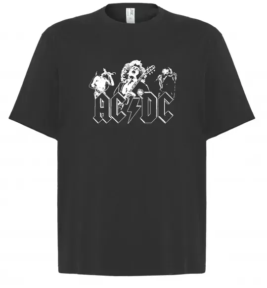Футболка Оверсайз AC/DC група Черный фото