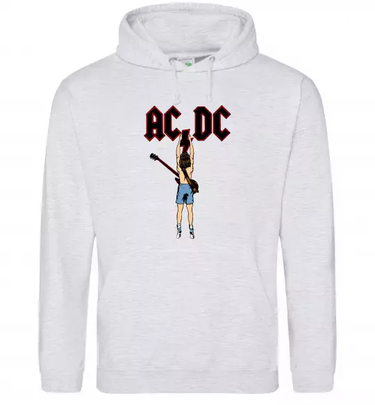 Чоловіча толстовка (худі) AC/DC print Сірий меланж фото