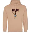 Чоловіча толстовка (худі) AC/DC print Пісочний Чоловіча толстовка (худі) AC/DC print Пісочний фото