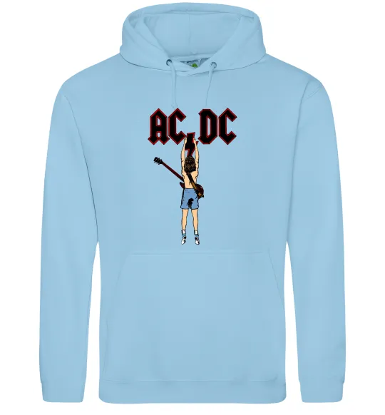 Мужская толстовка (худи) AC/DC print Голубой фото