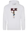 Женская толстовка (худи) AC/DC print Серый меланж фото