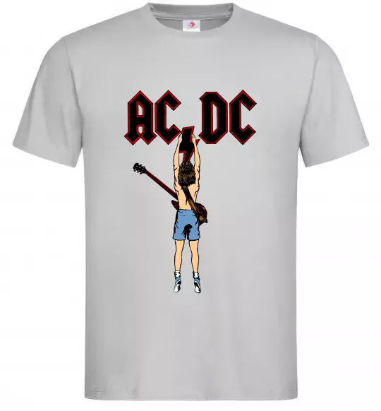 Чоловіча футболка AC/DC print Сірий фото