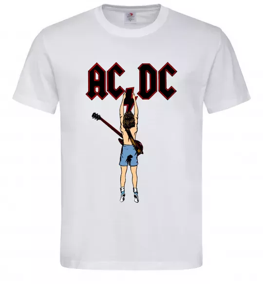 Чоловіча футболка AC/DC print Білий фото