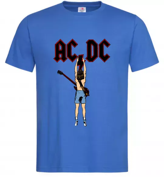 Чоловіча футболка AC/DC print Яскраво-синій фото