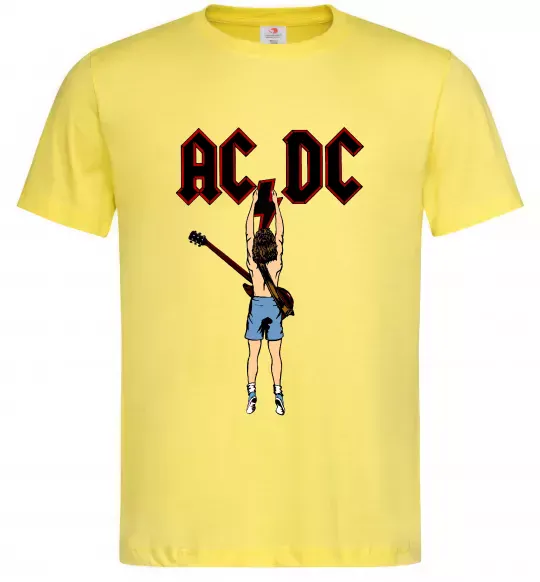 Чоловіча футболка AC/DC print Лимонний фото
