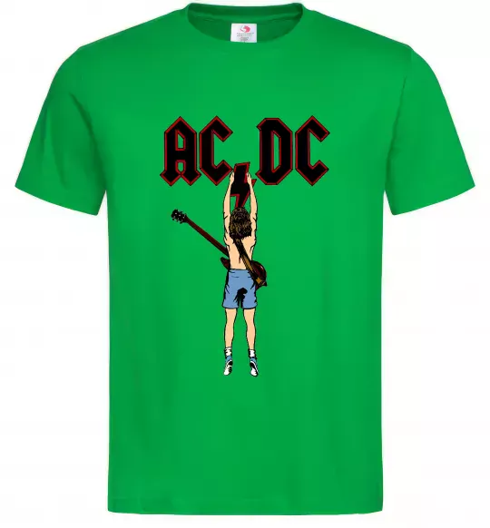 Чоловіча футболка AC/DC print Зелений фото