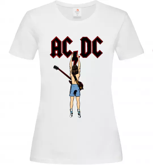 Женская футболка AC/DC print Белый фото
