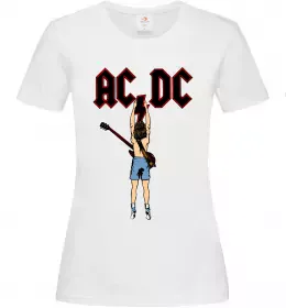 Женская футболка AC DC Band Белый фото