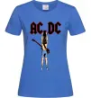 Женская футболка AC/DC print Ярко-синий фото