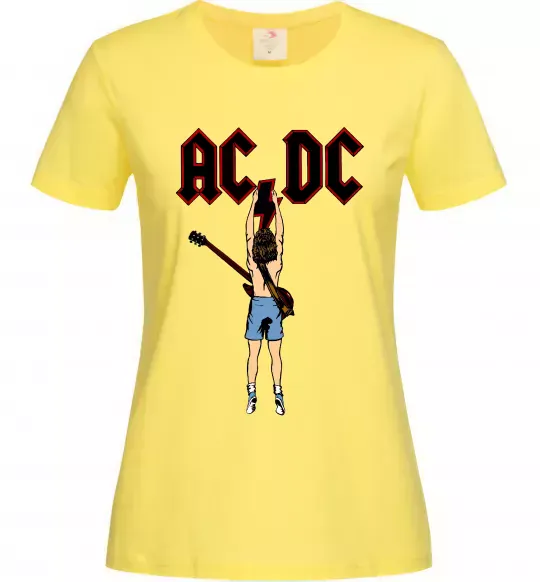Женская футболка AC/DC print Лимонный фото