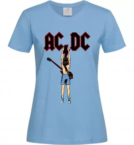 Женская футболка AC/DC print Голубой фото
