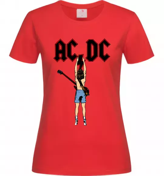 Женская футболка AC/DC print Красный фото