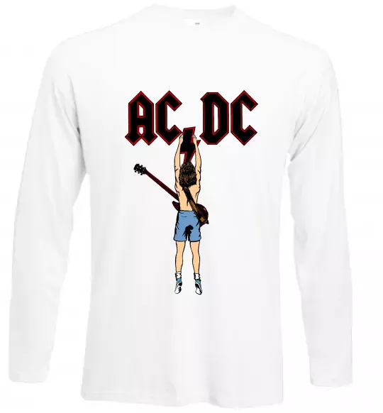 Лонгслів AC/DC print Білий фото